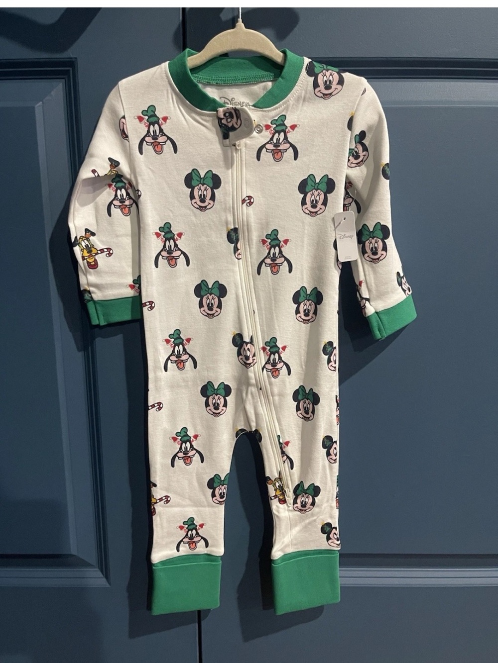 NWT Monica + Andy Disney Christmas Organic Cotton Zip Sleeper 6-9M